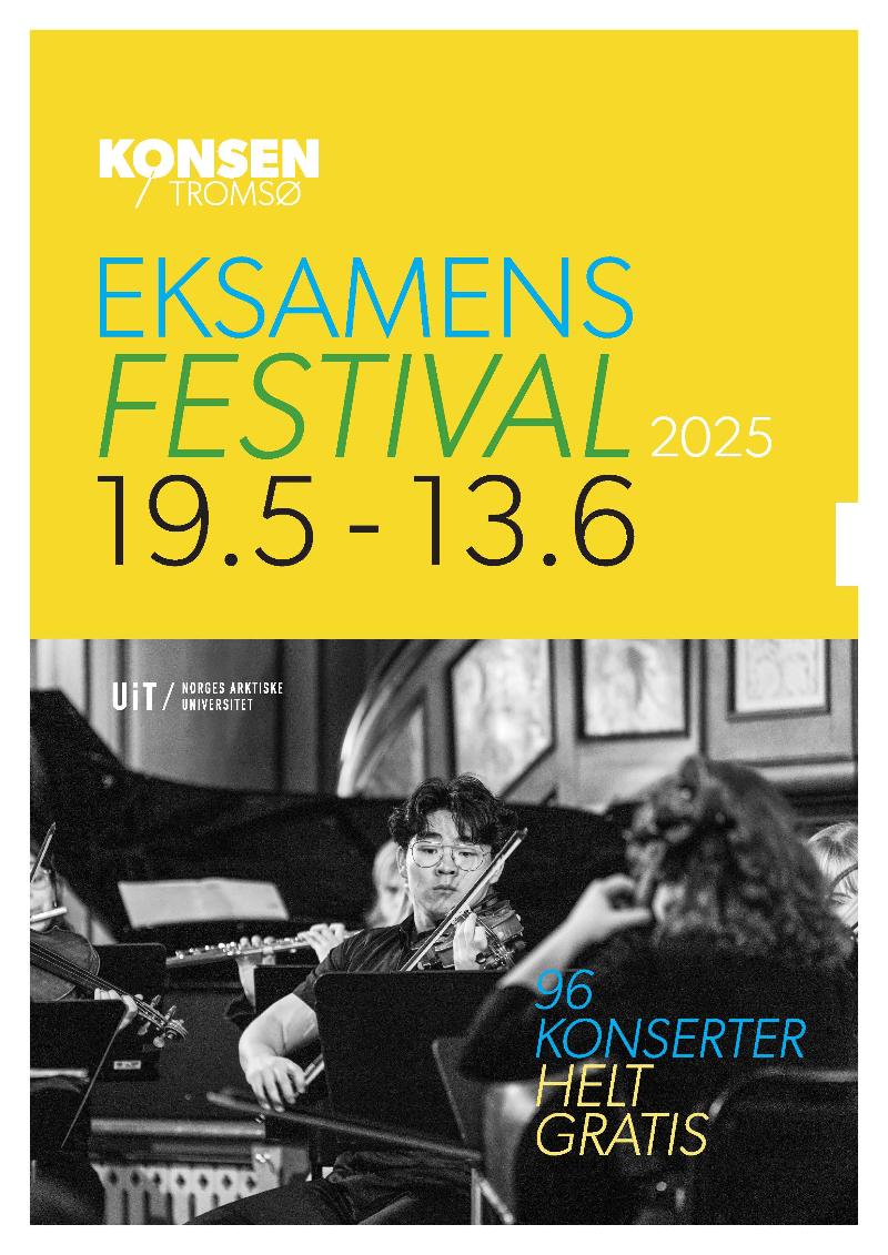 Konsen eksamensfestival 2025 forside.jpg Plakat for Konsen eksamensfestival
